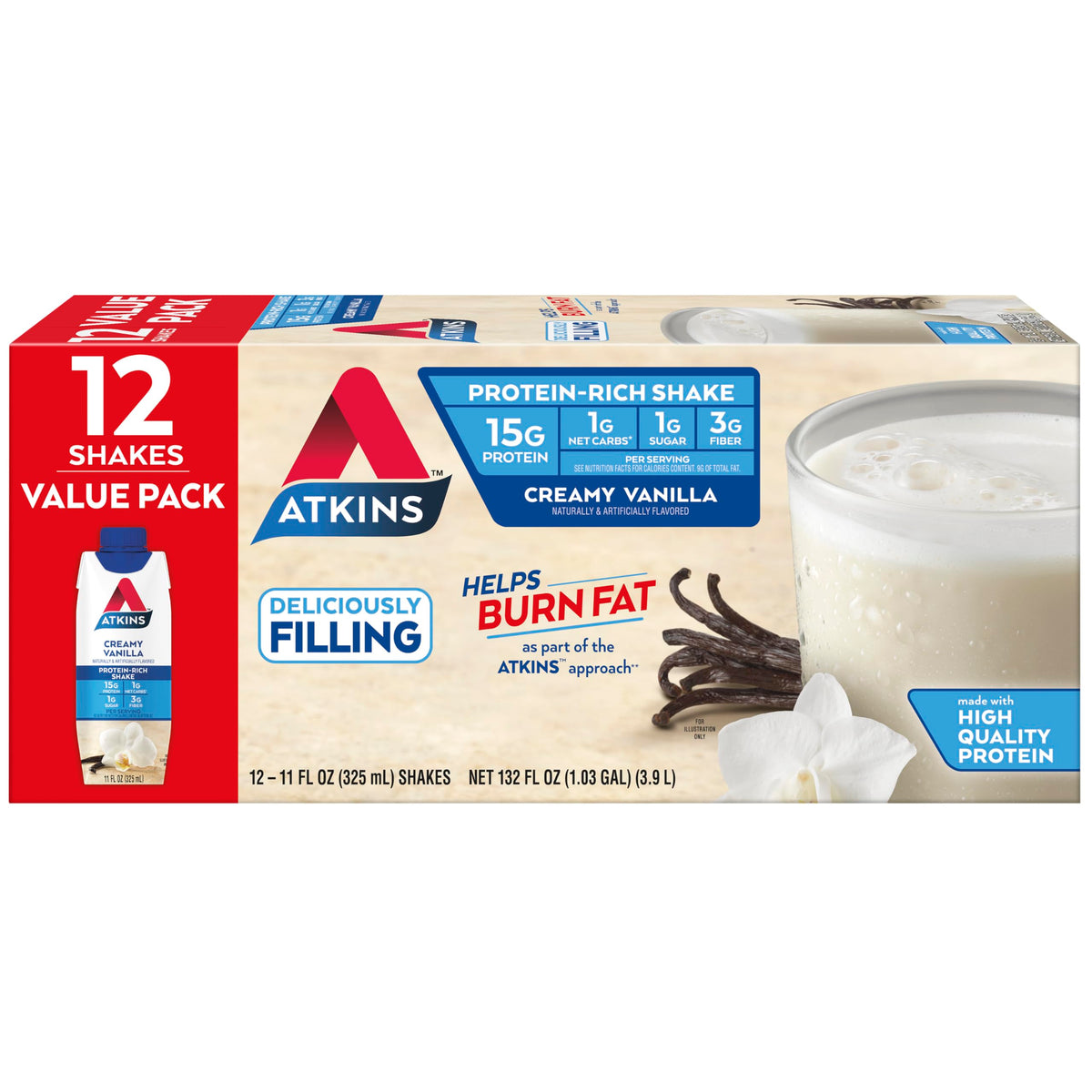 Chocolate Banana & Creamy Vanilla Protein Shake, 12 Count I558