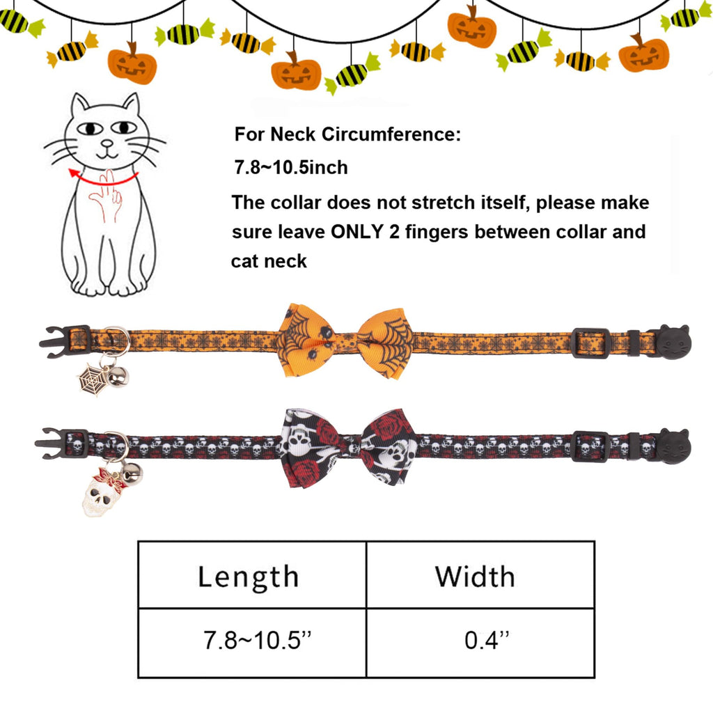 Halloween Cat Collar with Bow Bell I22047