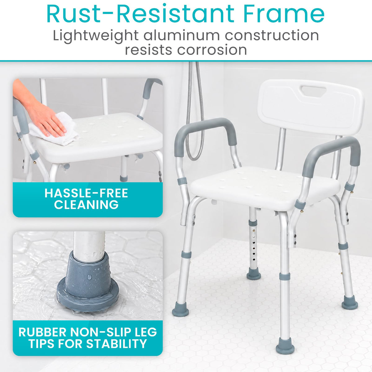 Shower Chair with Arms & Back B380