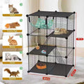 3-Tier Metal Wire Cat Cage with Hammock & Ramp L82043