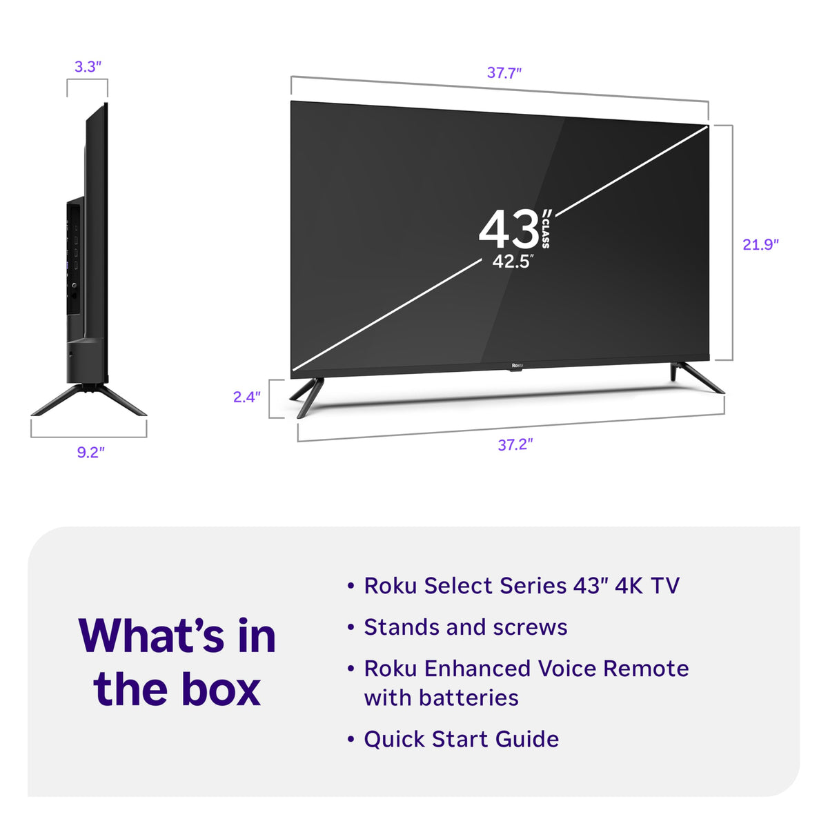 43-Inch 4K HDR LED Smart TV E200