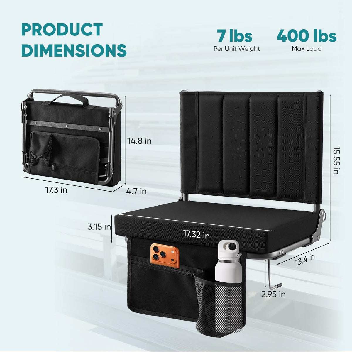 Stadium Seats with Back Support 2-Pack P8313