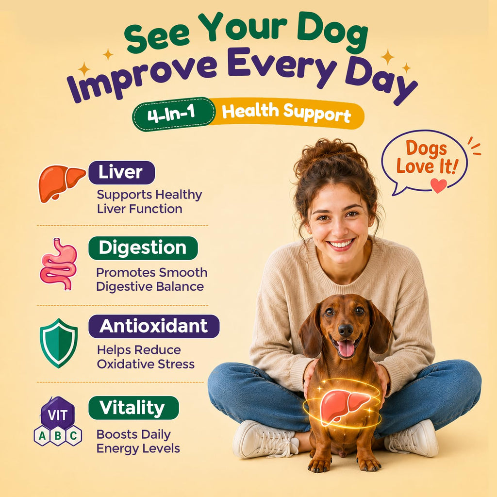Dog Liver Supplement, Milk Thistle & Same, 5B CFU Probiotics, 90 Soft Chews C6548