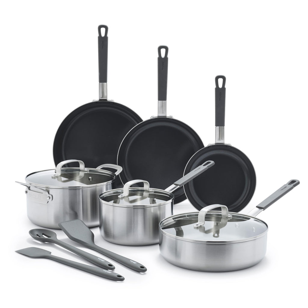 Stainless Steel 12 Piece Nonstick Cookware Set V2174