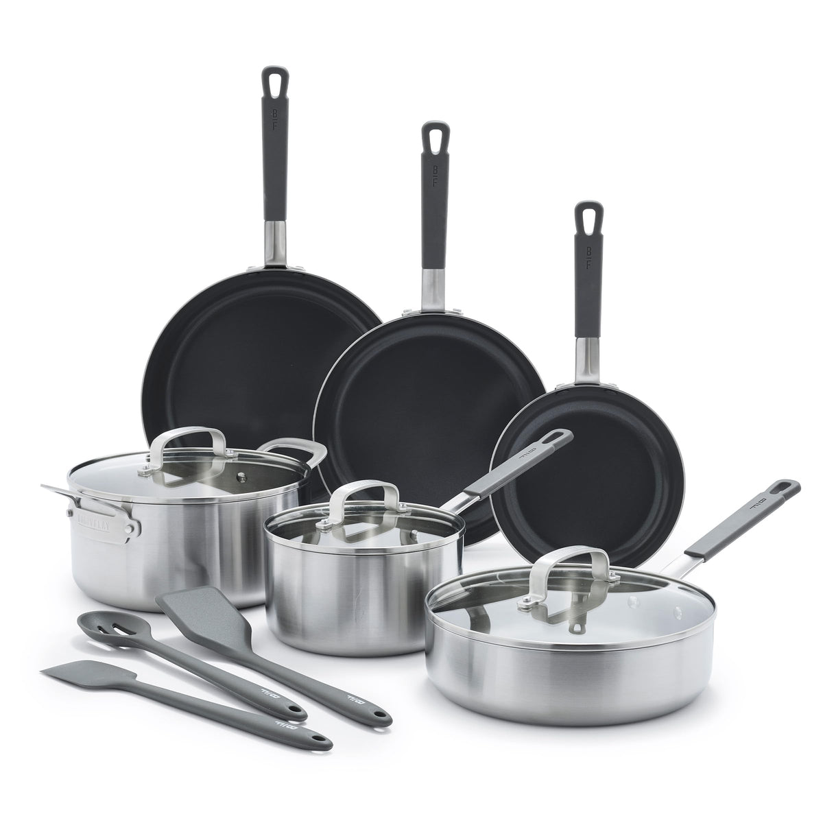 Stainless Steel 12 Piece Nonstick Cookware Set V2174