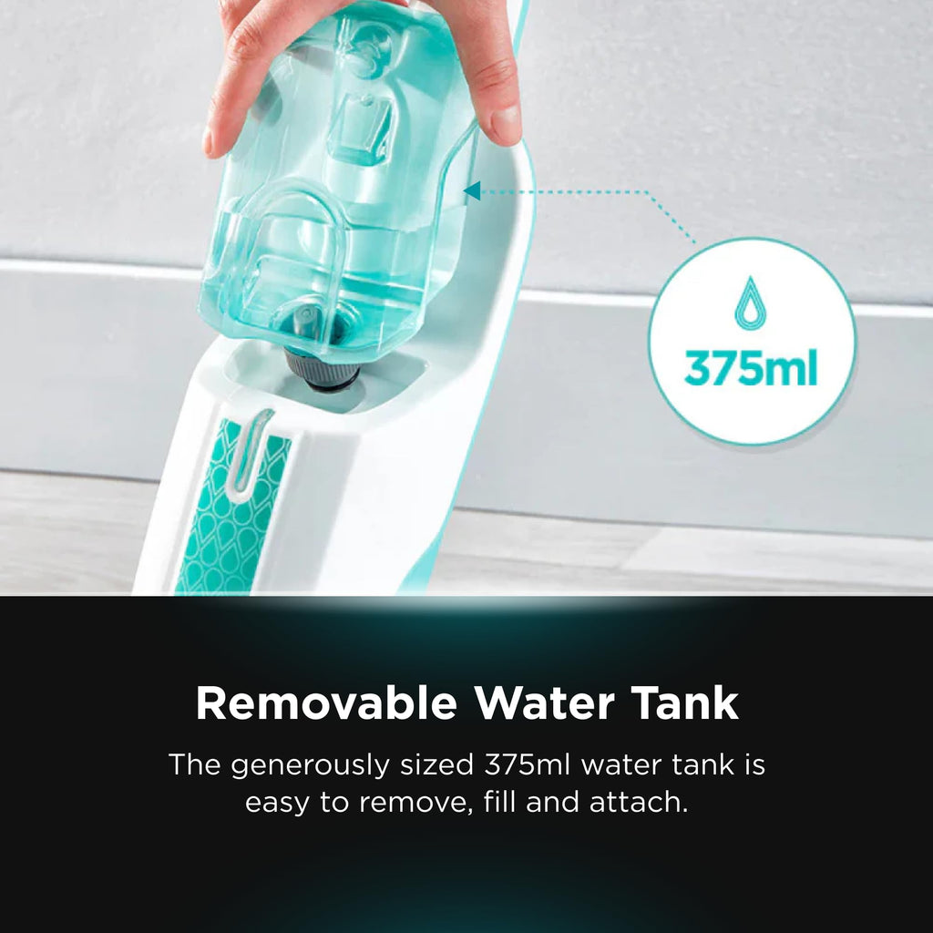 White Steam Mop Hard Floor Cleaner with XL Removable Water Tank J598265
