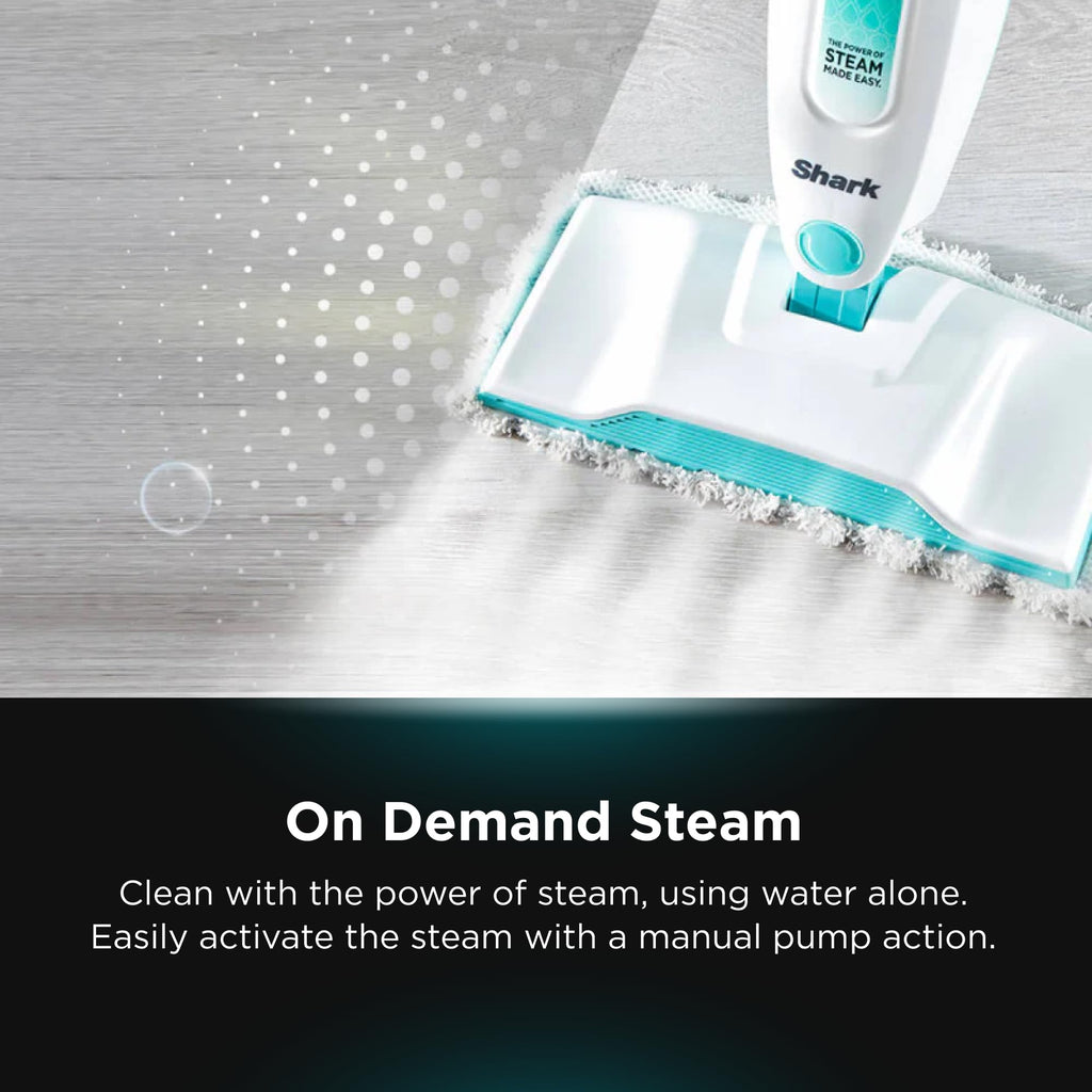 White Steam Mop Hard Floor Cleaner with XL Removable Water Tank J598265