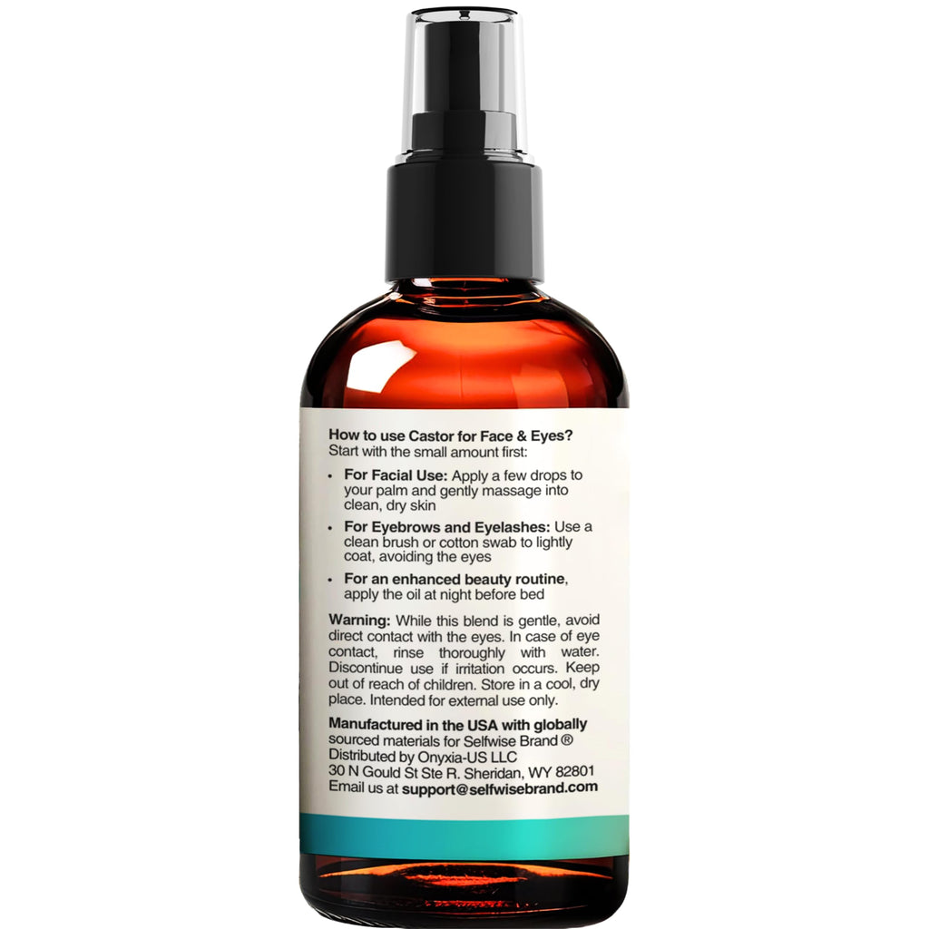 Organic Castor Oil with Jojoba Rosehip Grapeseed Squalane Vitamin E 1oz Y89678