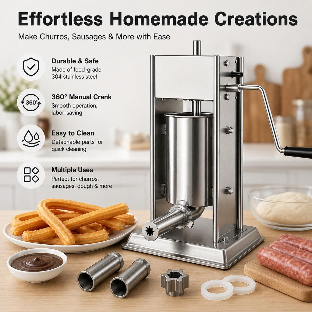 Stainless Steel Sausage Stuffer & Churro Press R305