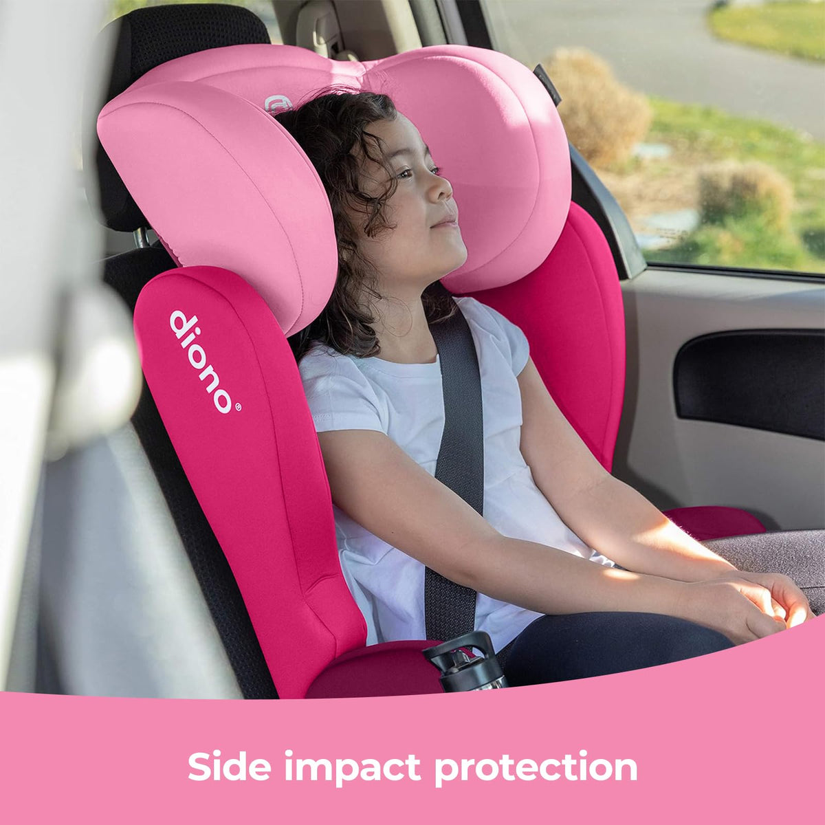 2-in-1 Belt Positioning Booster Seat, Pink W290289