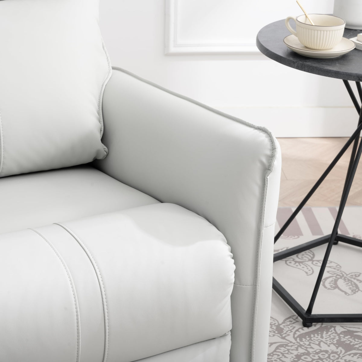 Power Swivel Rocker Recliner Chair Light Gray O165085