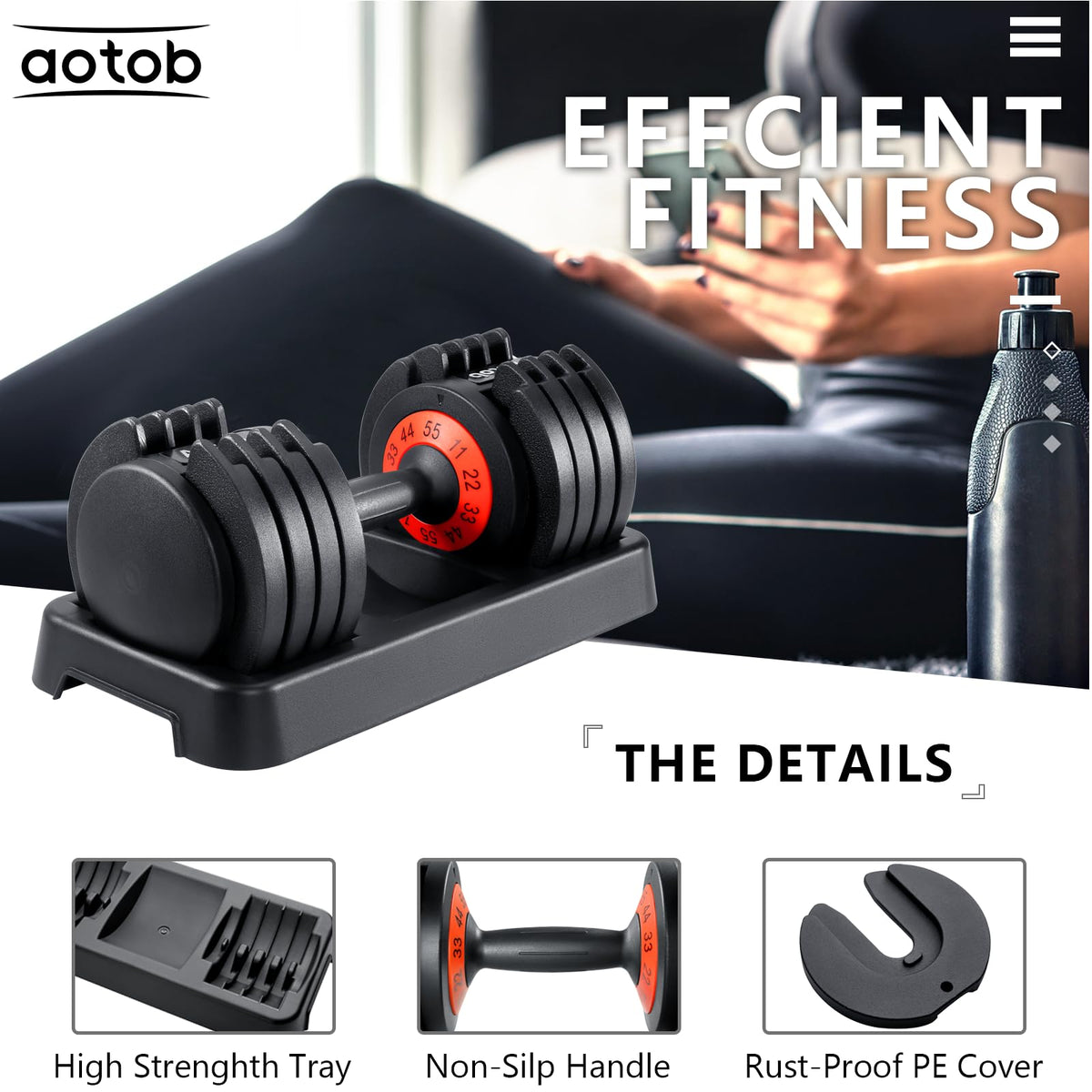 Adjustable Dumbbell Set 25/55 Lbs (Pair) C471635