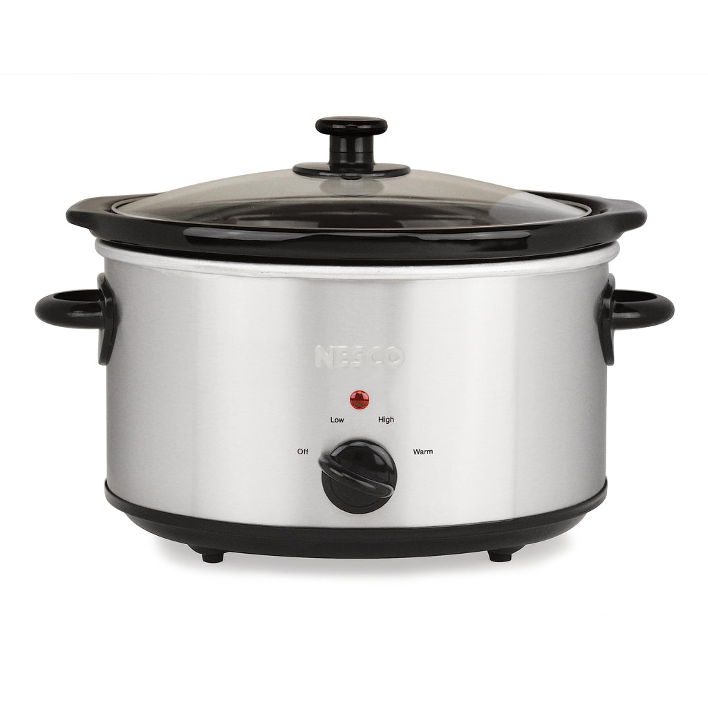 Slow Cooker 4 Quart Silver E362