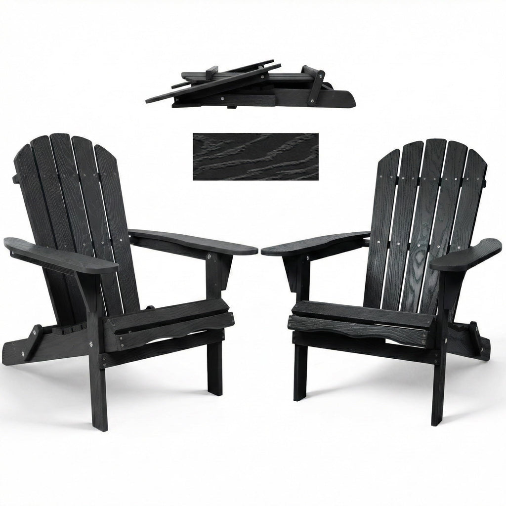 Folding Solid Cedar Wood Adirondack Chair P803