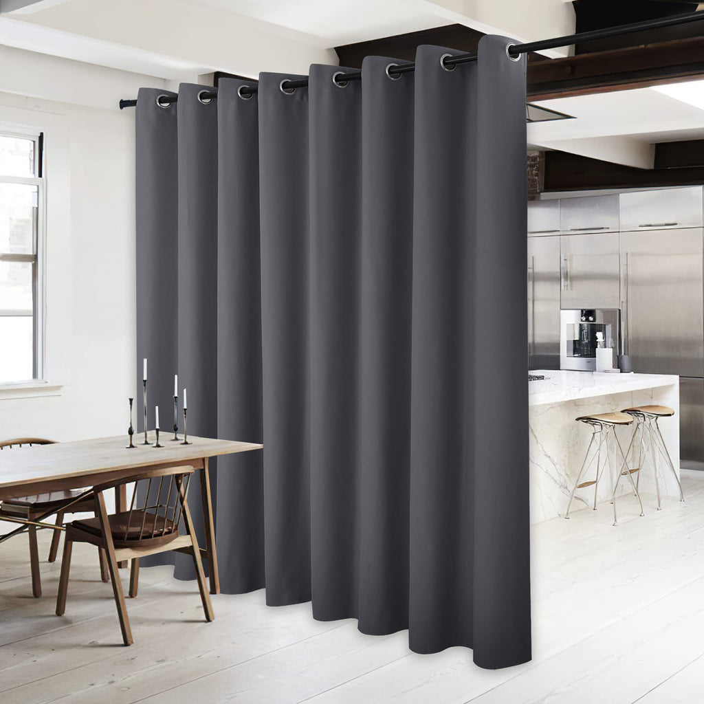 Grey 120 by 84 Inch Blackout Curtain Panel W334