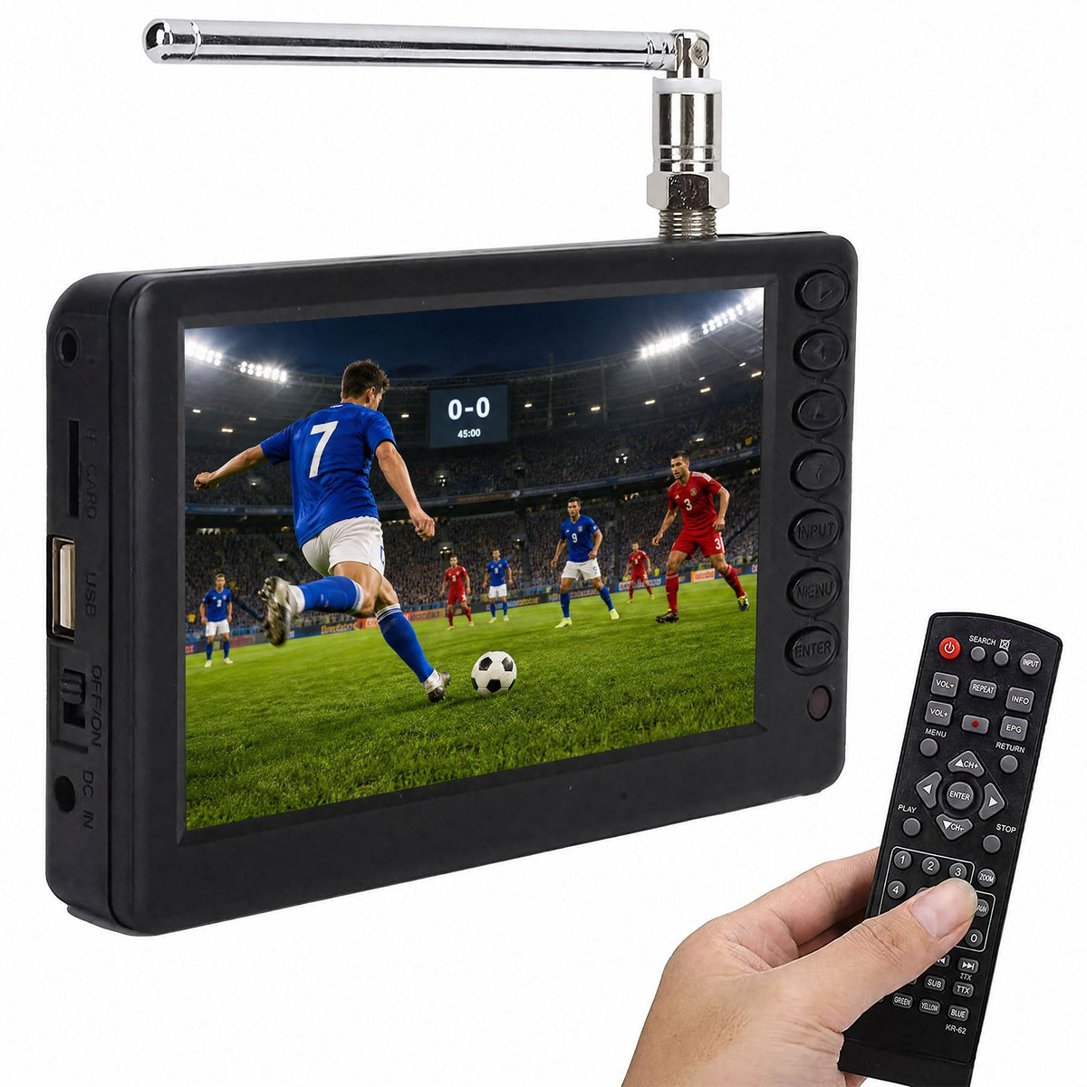 Portable 5" Digital TV with FM Radio Y54996