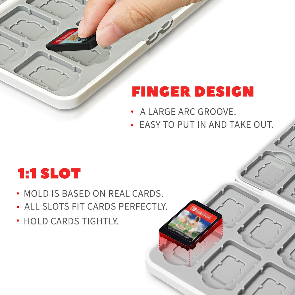 Switch Game Card Case Holds 24 Game Cards & 24 MicroSD N778795