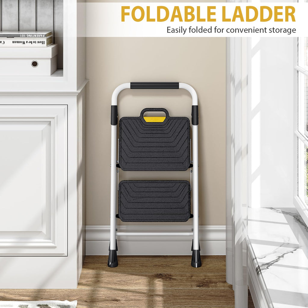 2 Step Folding Step Stool White G7512
