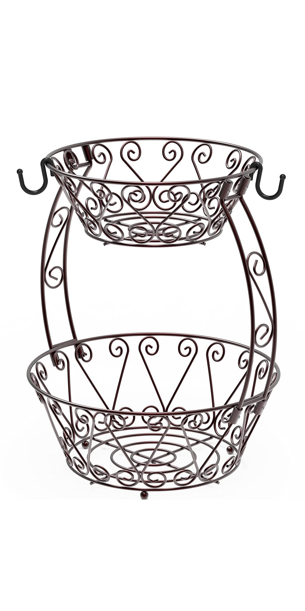 2-Tier Countertop Fruit Basket Bowl Storage E400762