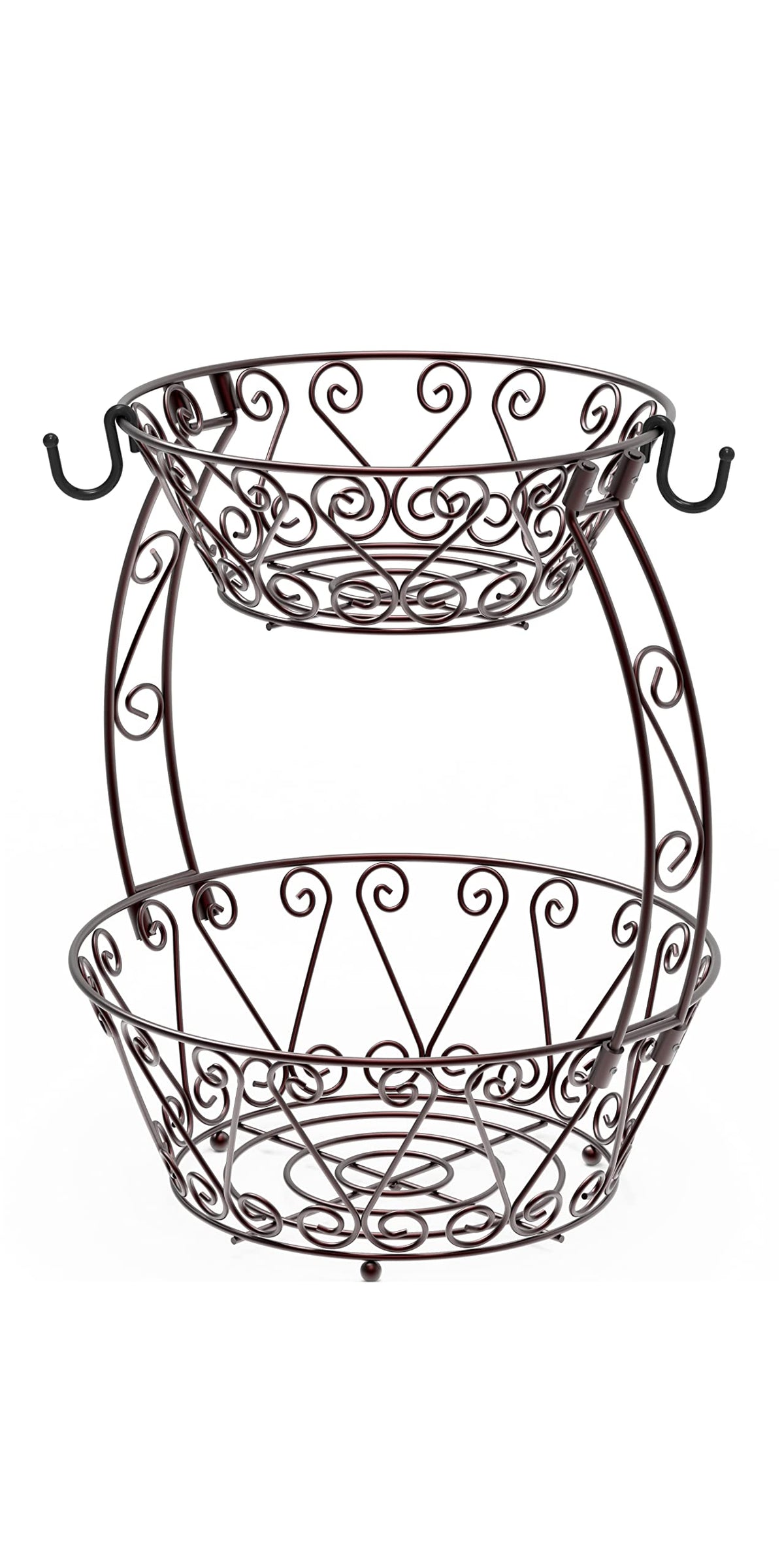 2-Tier Countertop Fruit Basket Bowl Storage E400762