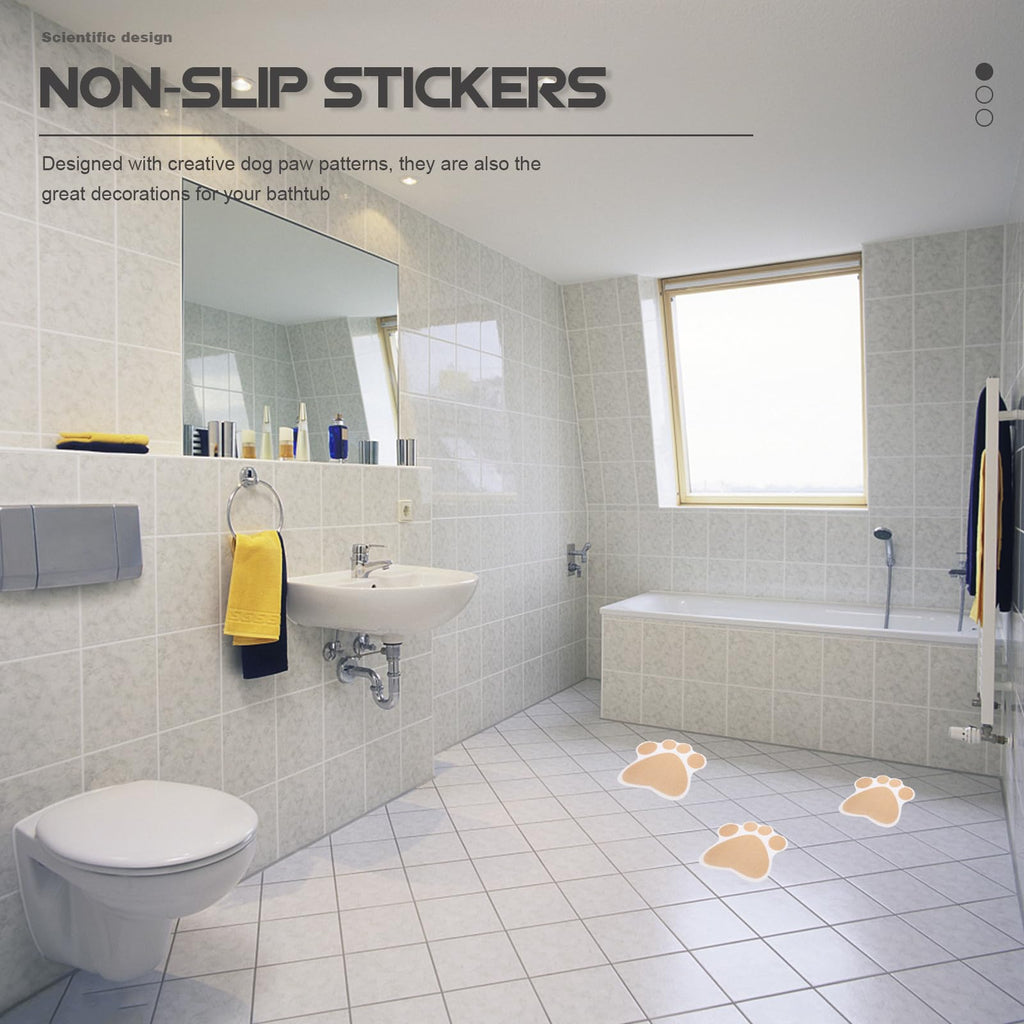 Dog Paw Non Slip Bathtub Stickers with Scraper N32426
