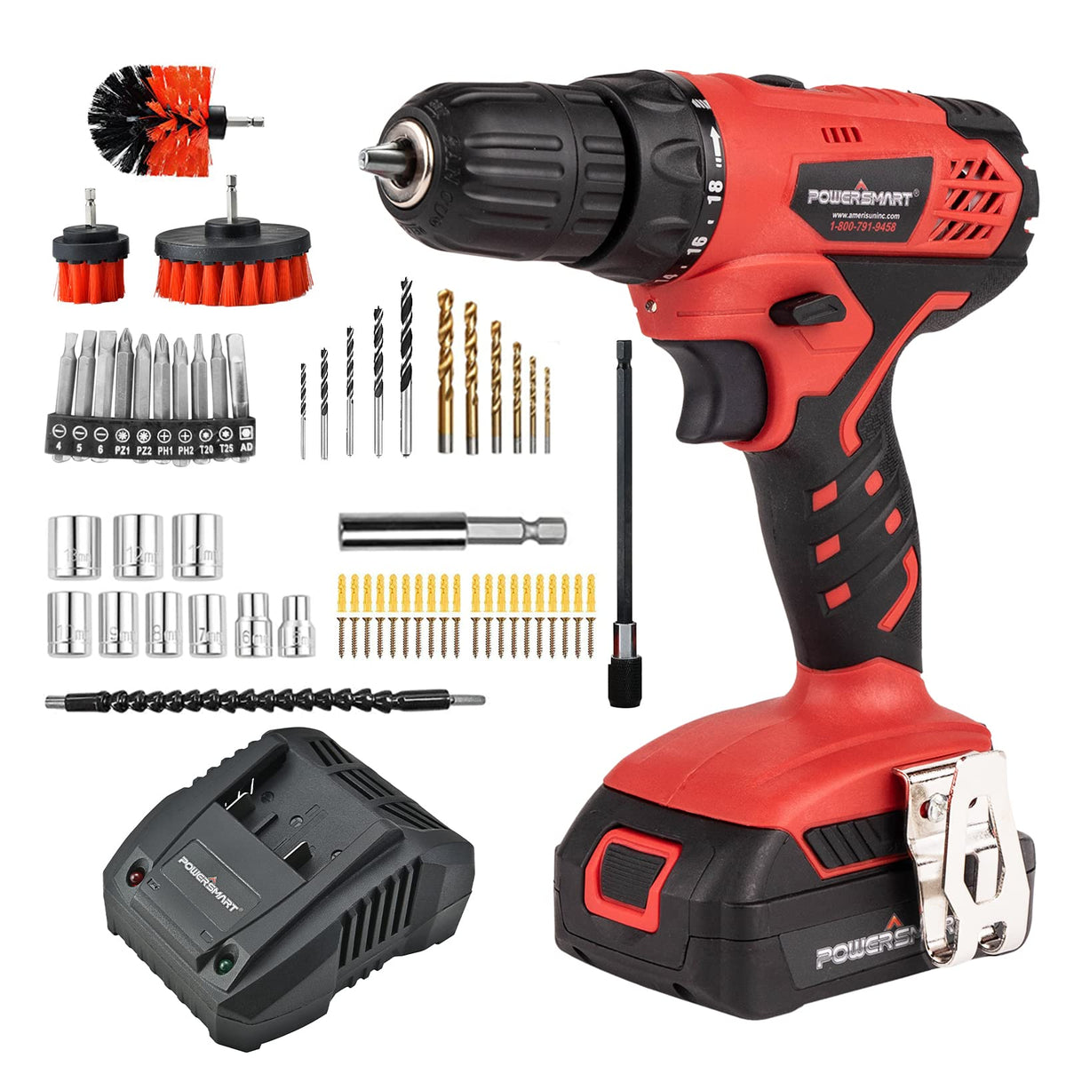 20V Cordless Drill Driver Set with Battery and Charger E3141