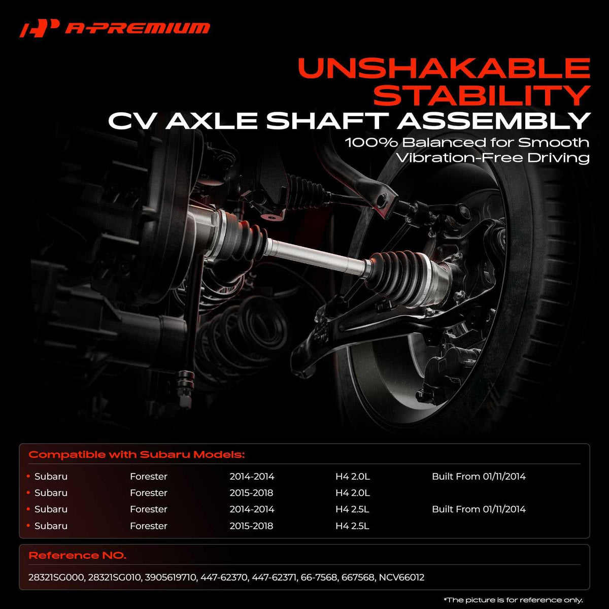 Front CV Axle Shaft Assembly E161935