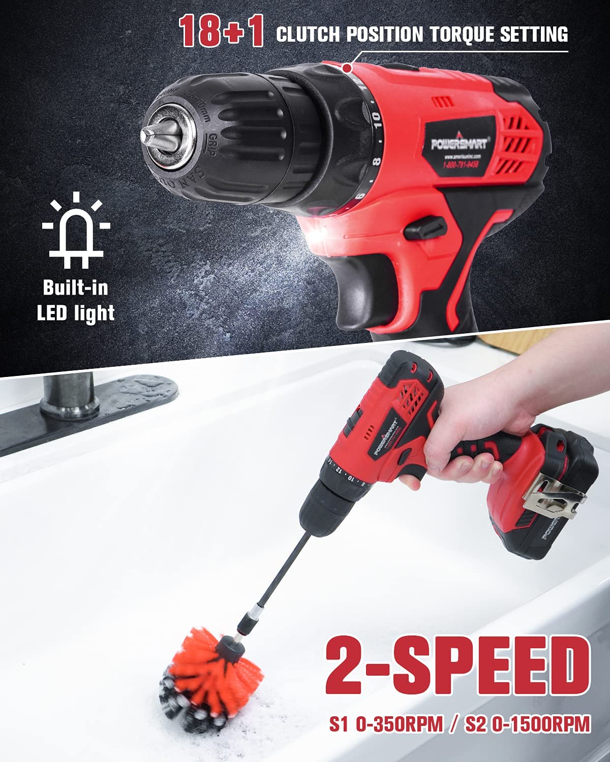 20V Cordless Drill Driver Set with Battery and Charger E3141