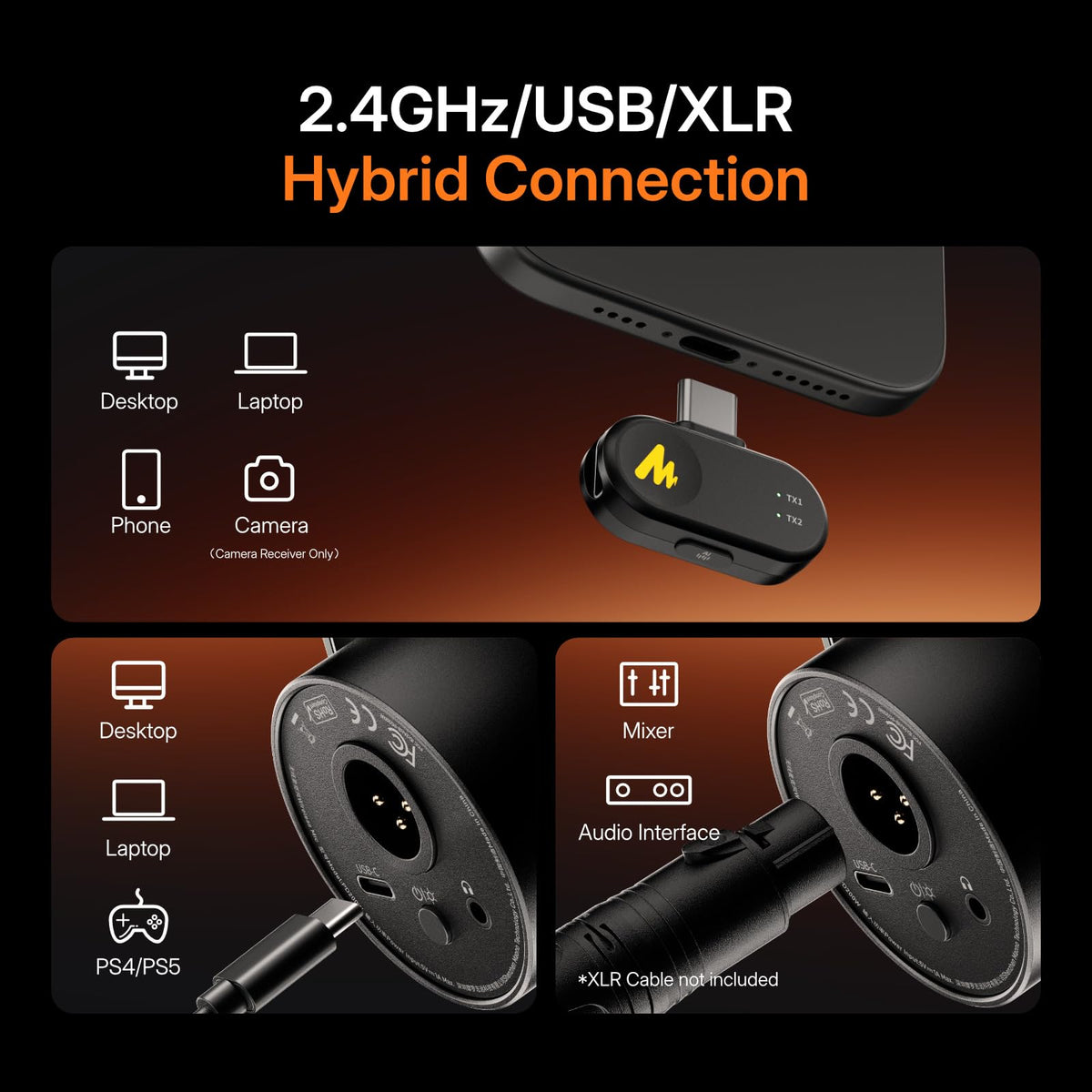 Hybrid Wireless Podcast Microphone O602847