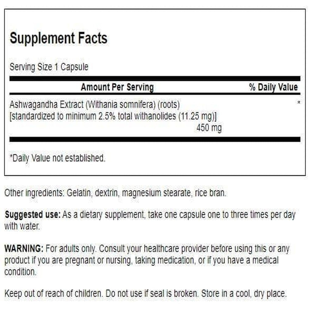 Ashwagandha Extract 450 mg 60 Capsules K6751