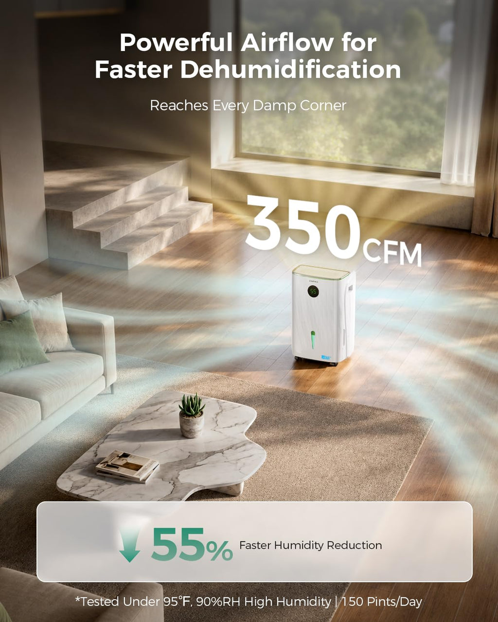 7500 Sq.Ft 150 Pints/Day Dehumidifier J45447