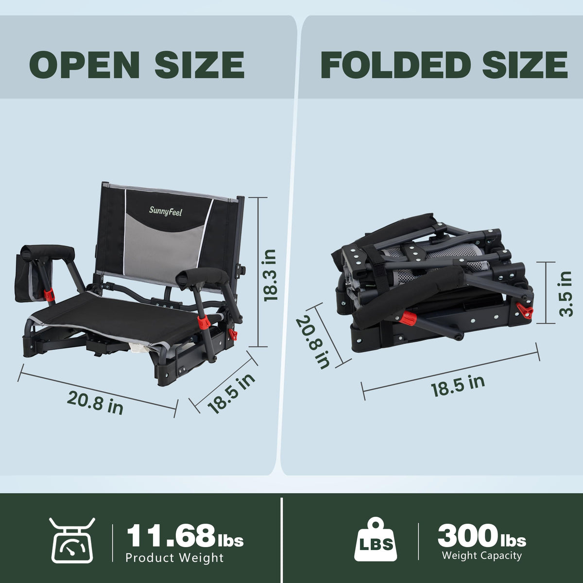 Folding Stadium Seats with Back Support and Cushion L63581