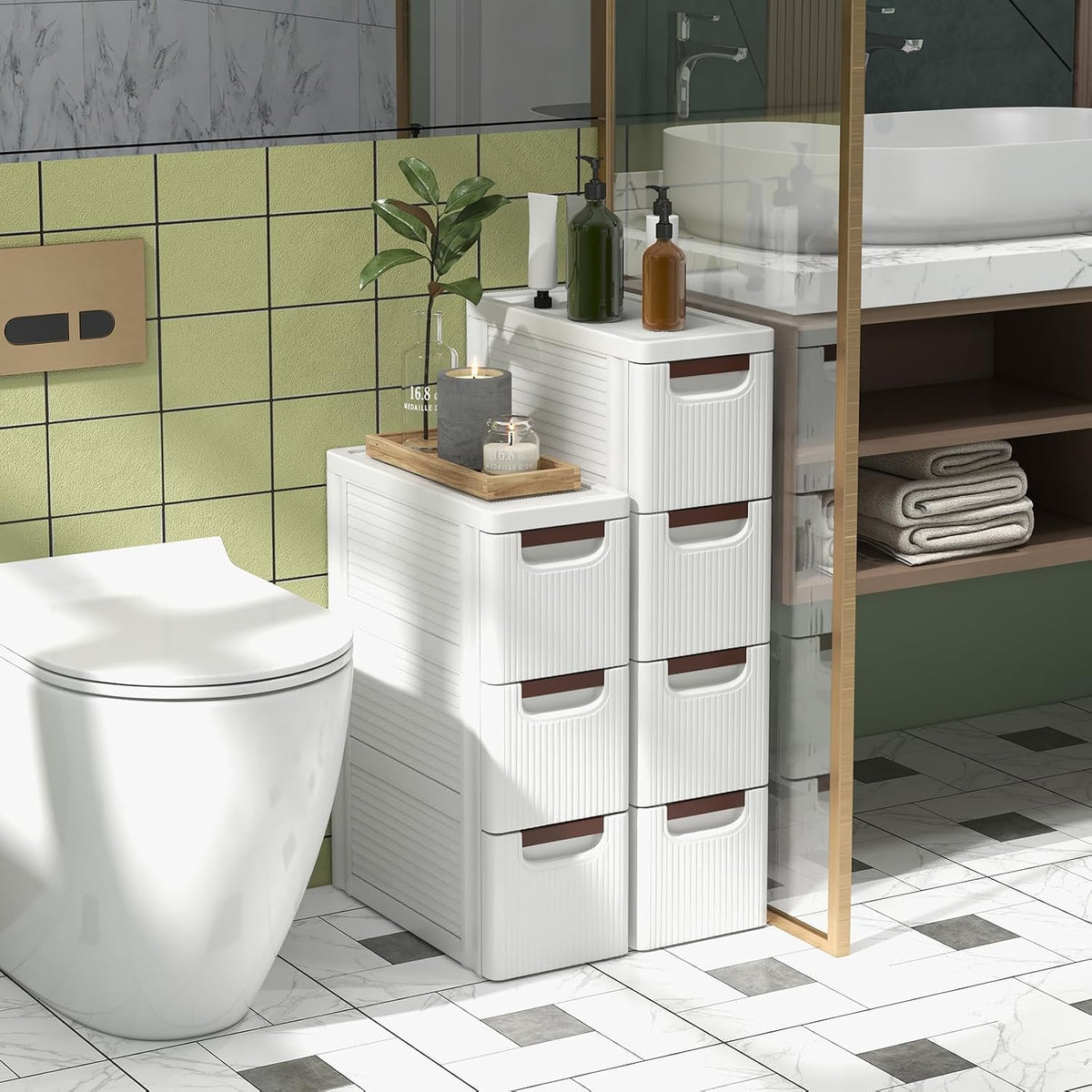 3 Drawers Narrow Storage Cabinet I232