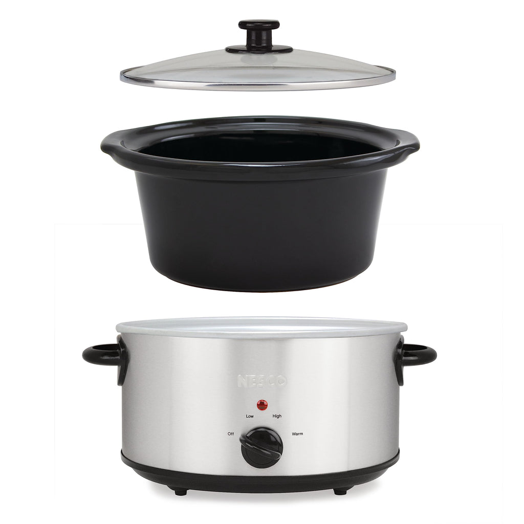 Slow Cooker 4 Quart Silver E362