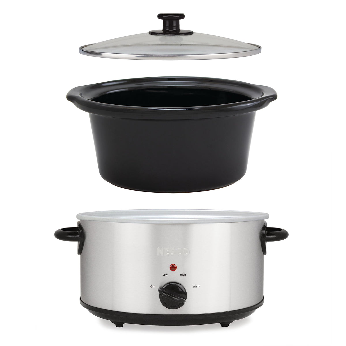 Slow Cooker 4 Quart Silver E362