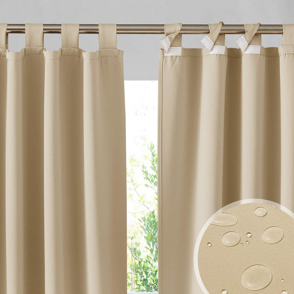 Waterproof Outdoor Curtains 2 Panels N228465