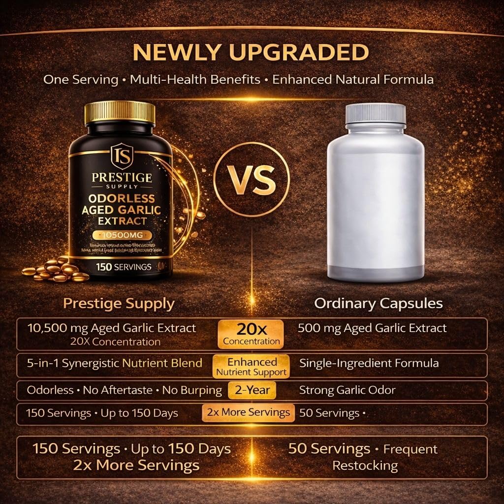 Aged Garlic Extract with Magnesium Chromium B1 & B9 300 Capsules U710