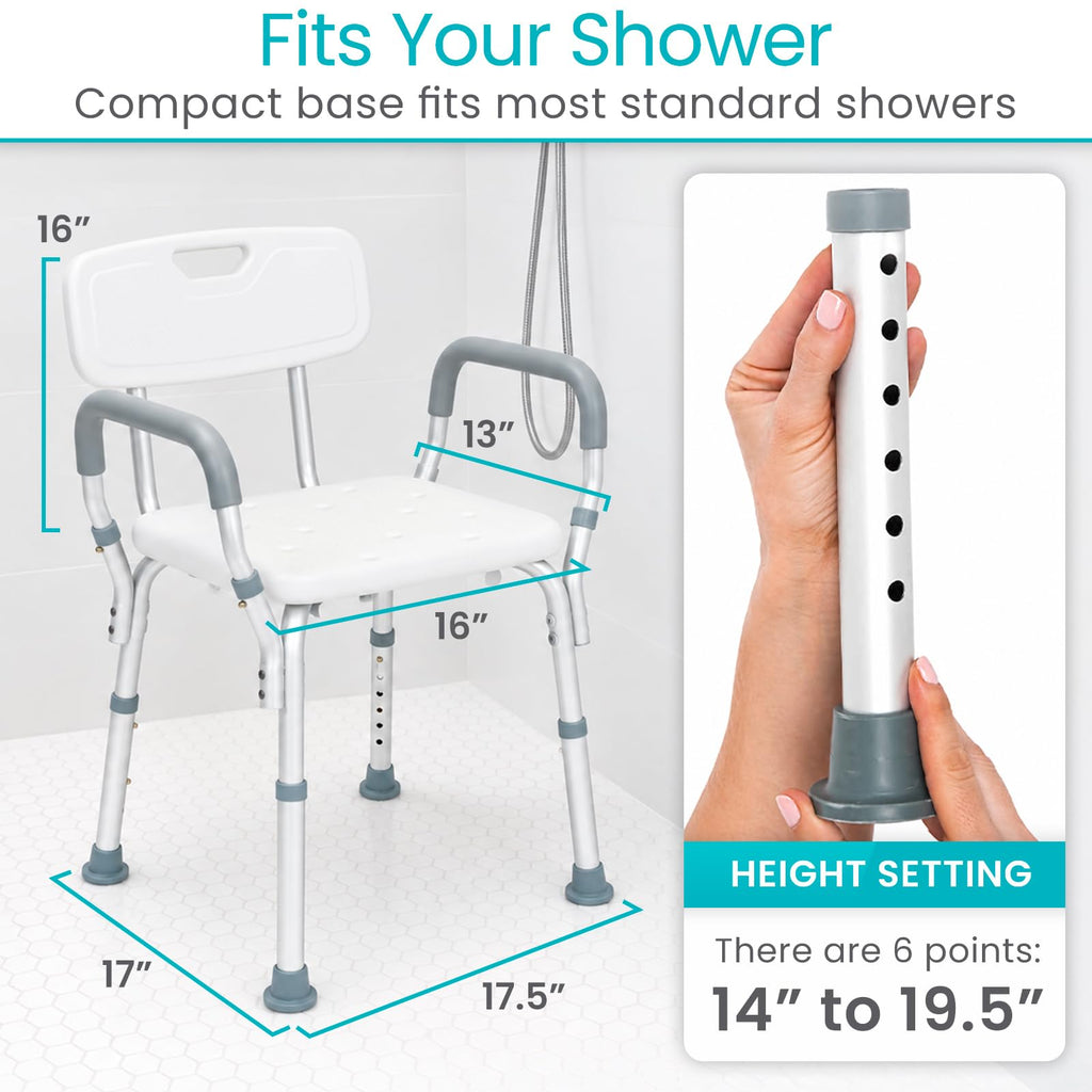 Shower Chair with Arms & Back B380