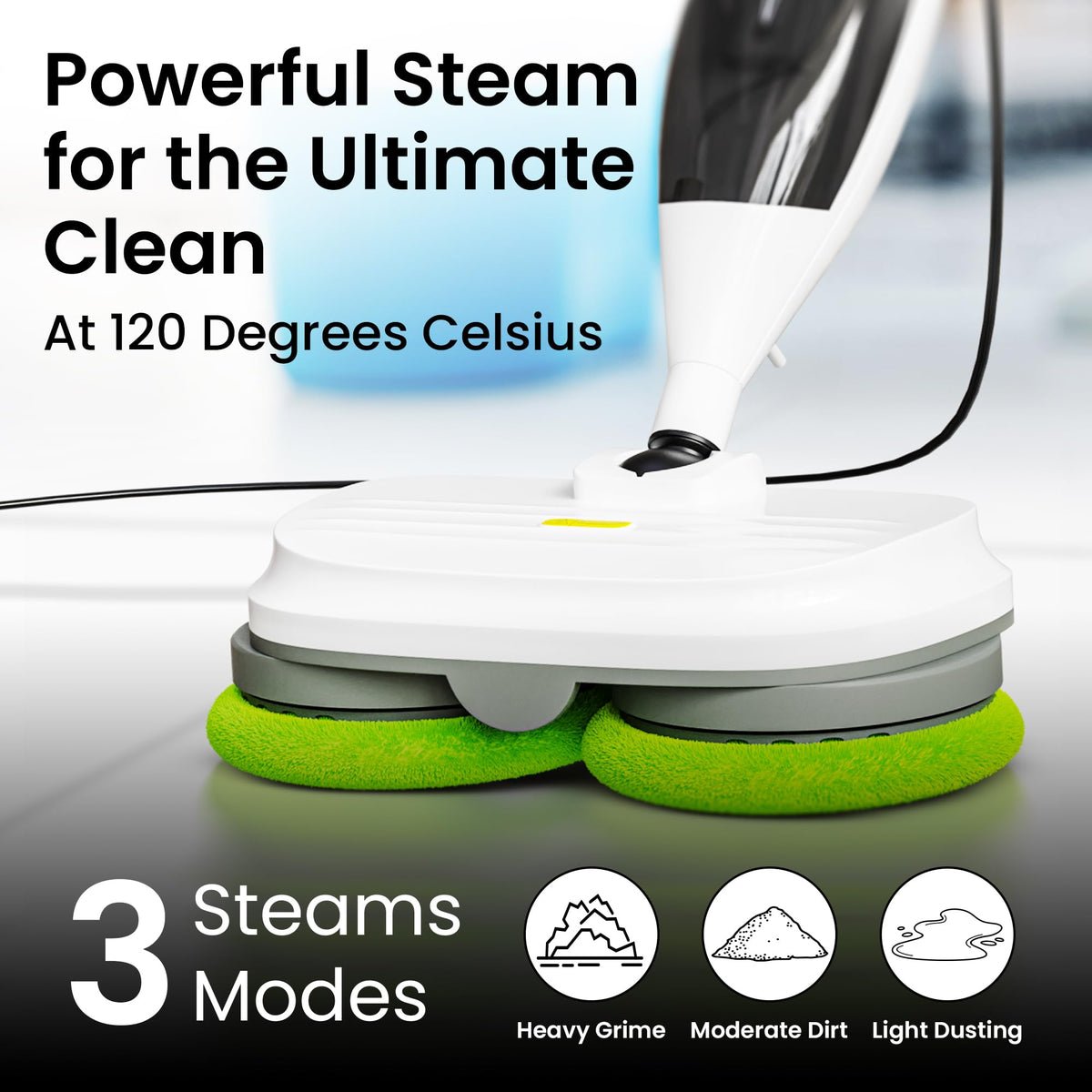 15-in-1 Electric Steam Mop with 3 Steam Modes K7453