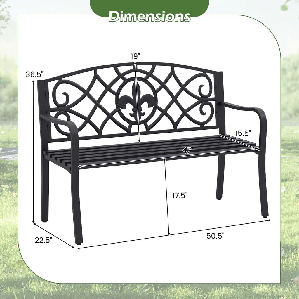 Metal Outdoor Bench D262413
