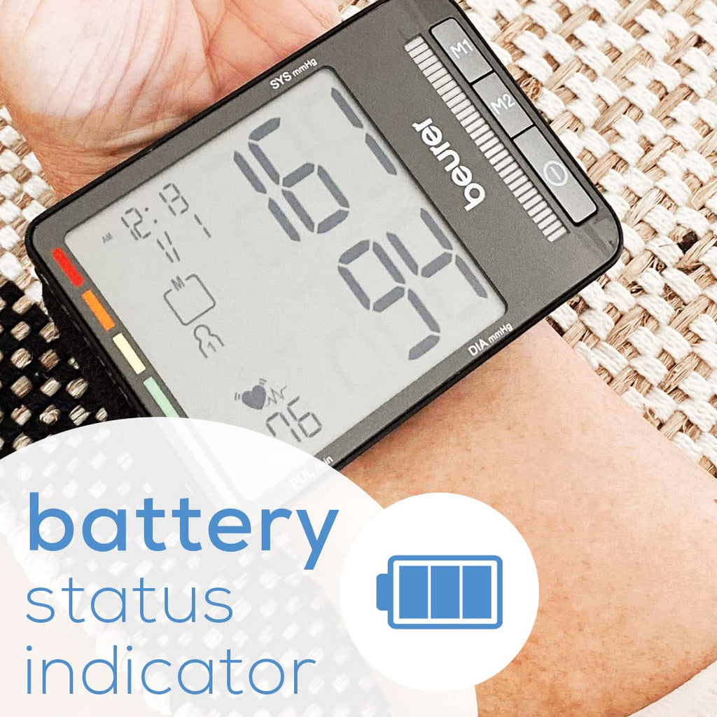 Wrist Blood Pressure Monitor with XL Cuff and Storage Case G107