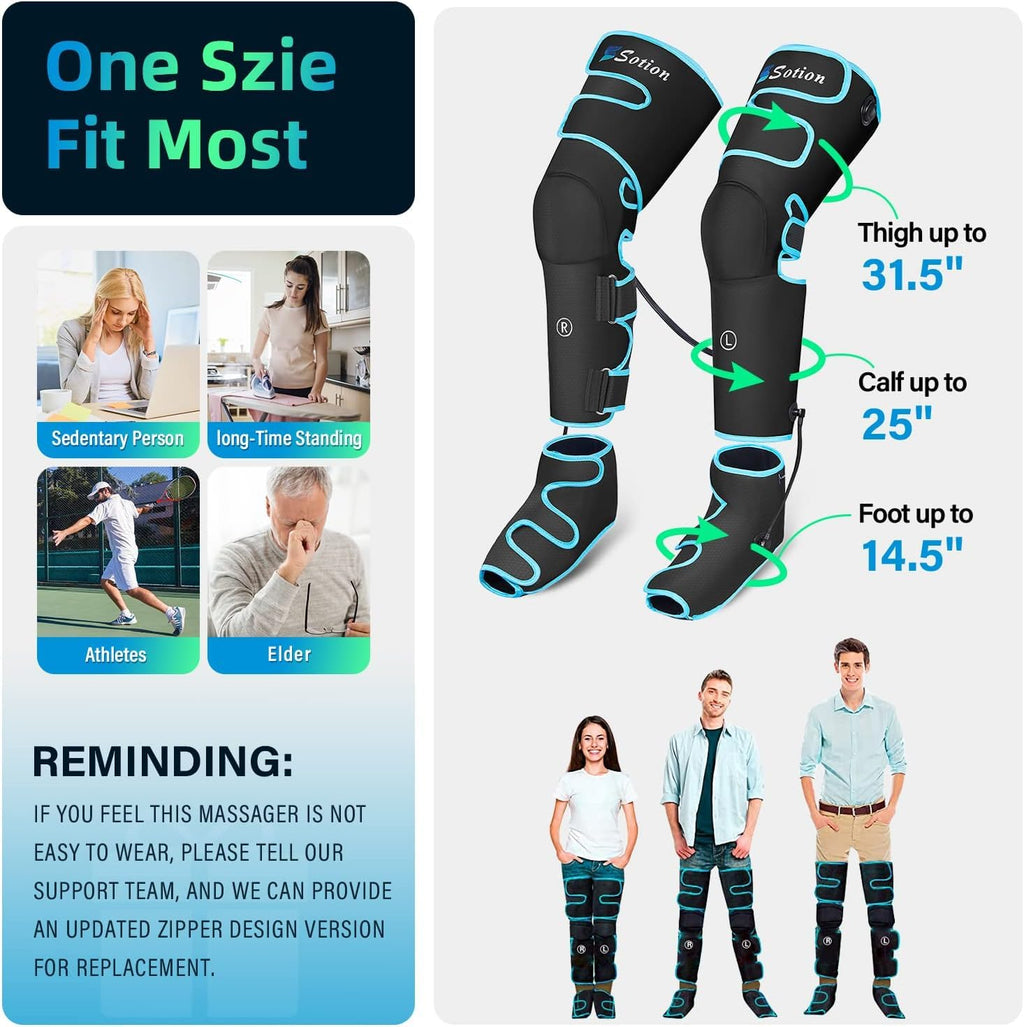 Air Compression Heat Leg Massager Y5944