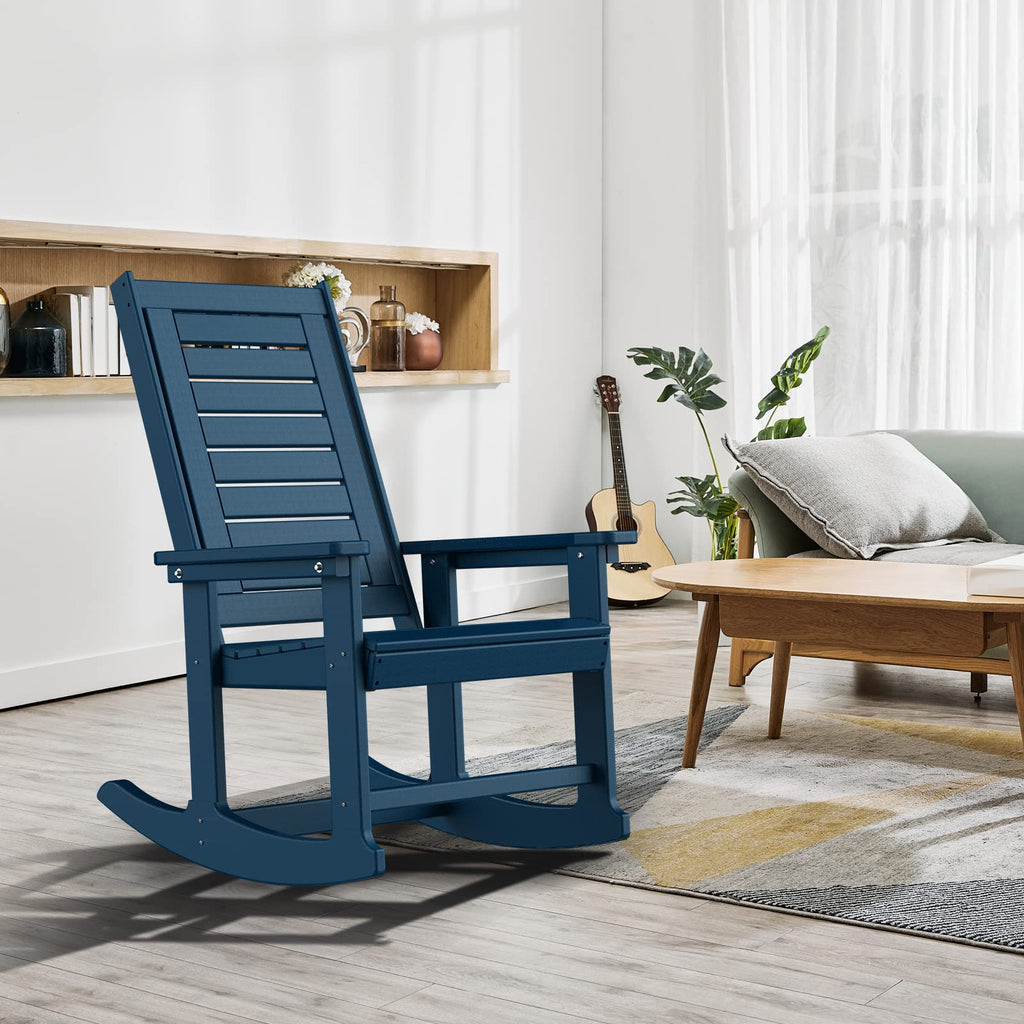 Oversized Outdoor Rocking Chairs Set of 2 Blue W800