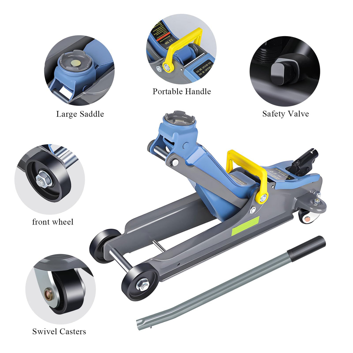 2.5 Ton Low Profile Hydraulic Floor Jack with Handle D9759