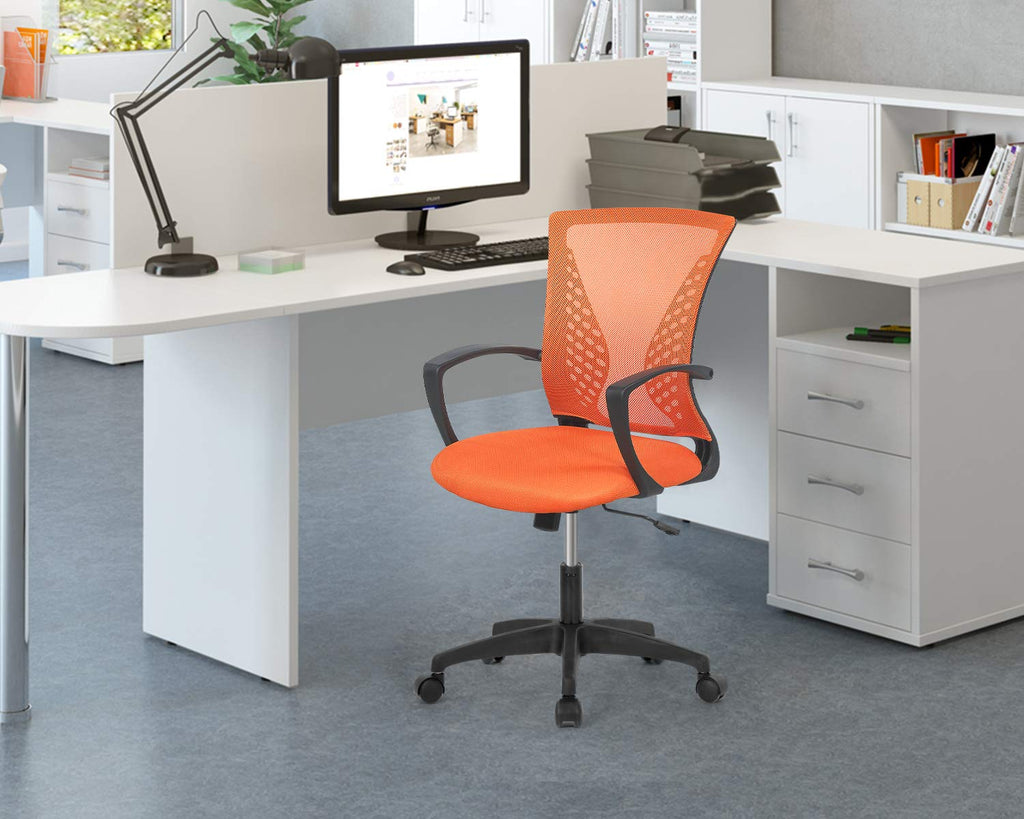 Ergonomic Mesh Mid Back Office Chair with Wheels and Lumbar Support X1111