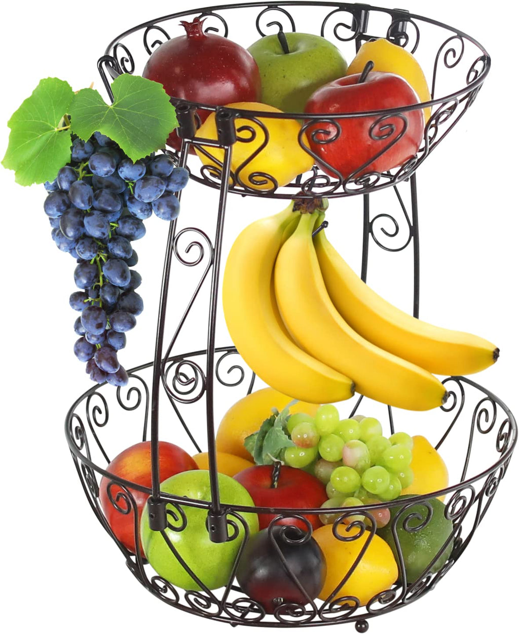2-Tier Countertop Fruit Basket Bowl Storage E400762