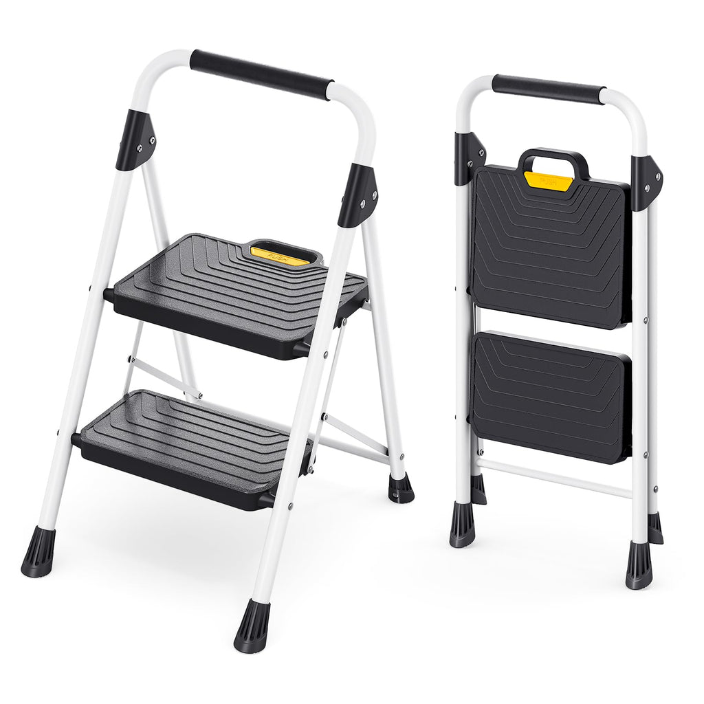 2 Step Folding Step Stool White G7512