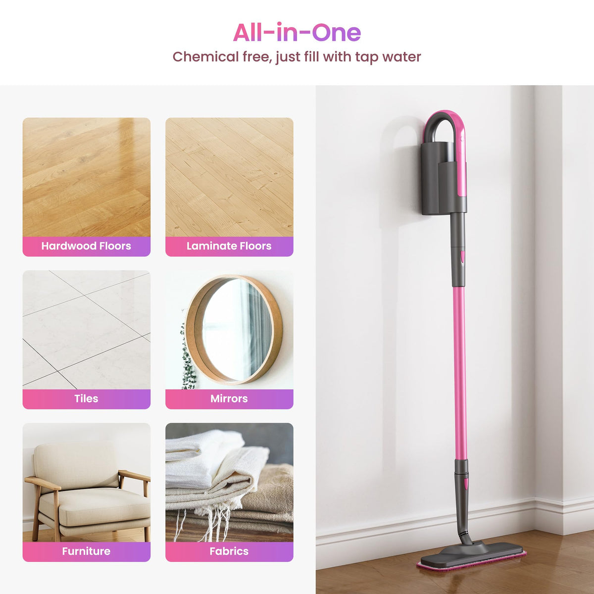 Steam Mop Cleaner, Detachable Handheld Steamer U772075