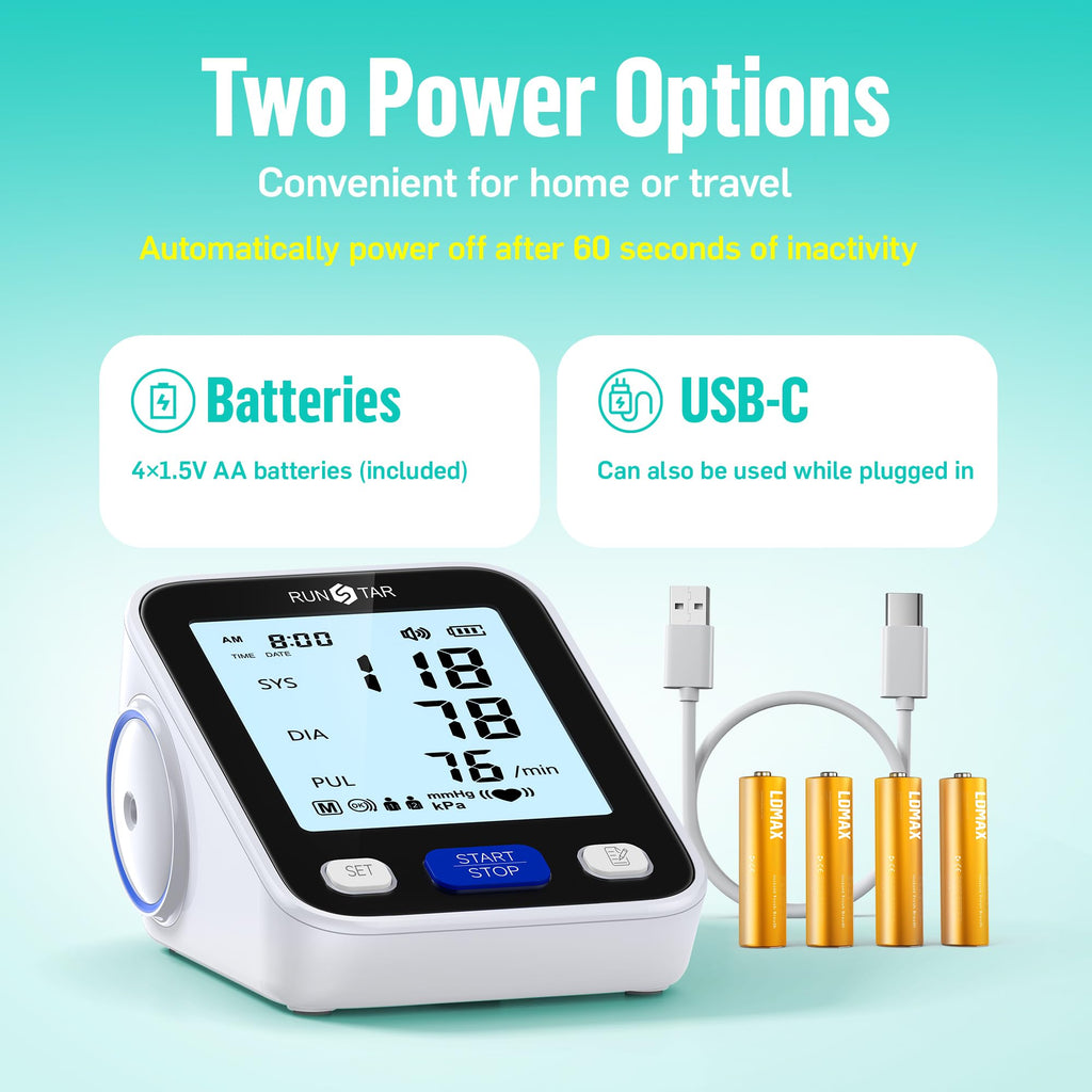 Upper Arm Blood Pressure Monitor with Wide Range Cuff M130153