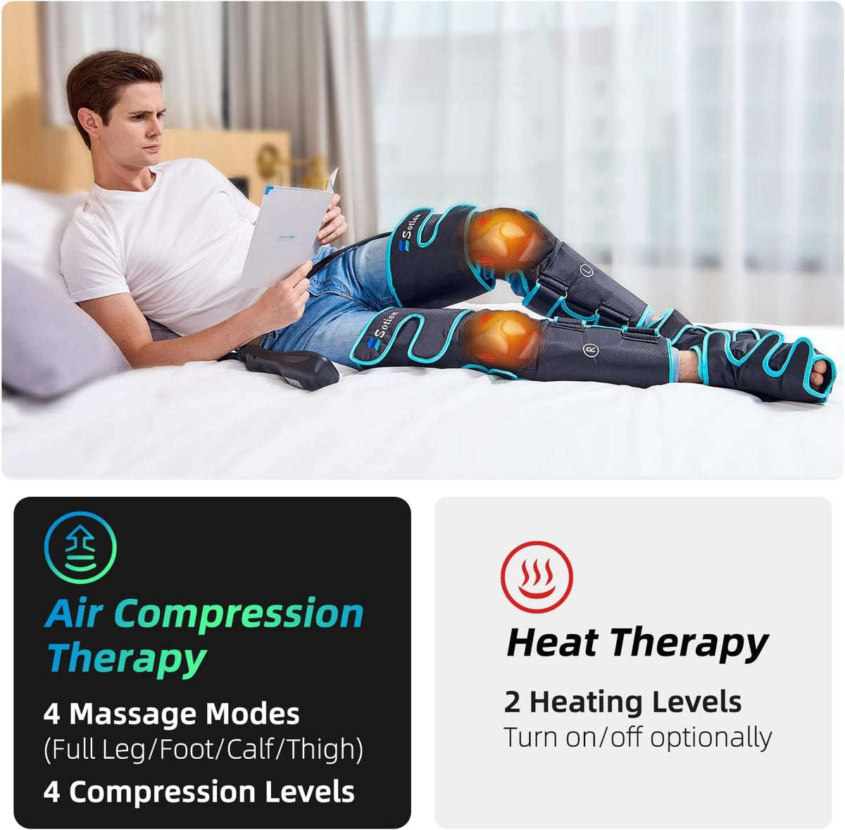 Air Compression Heat Leg Massager Y5944